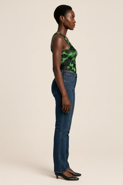 Green Punk Skull Tank