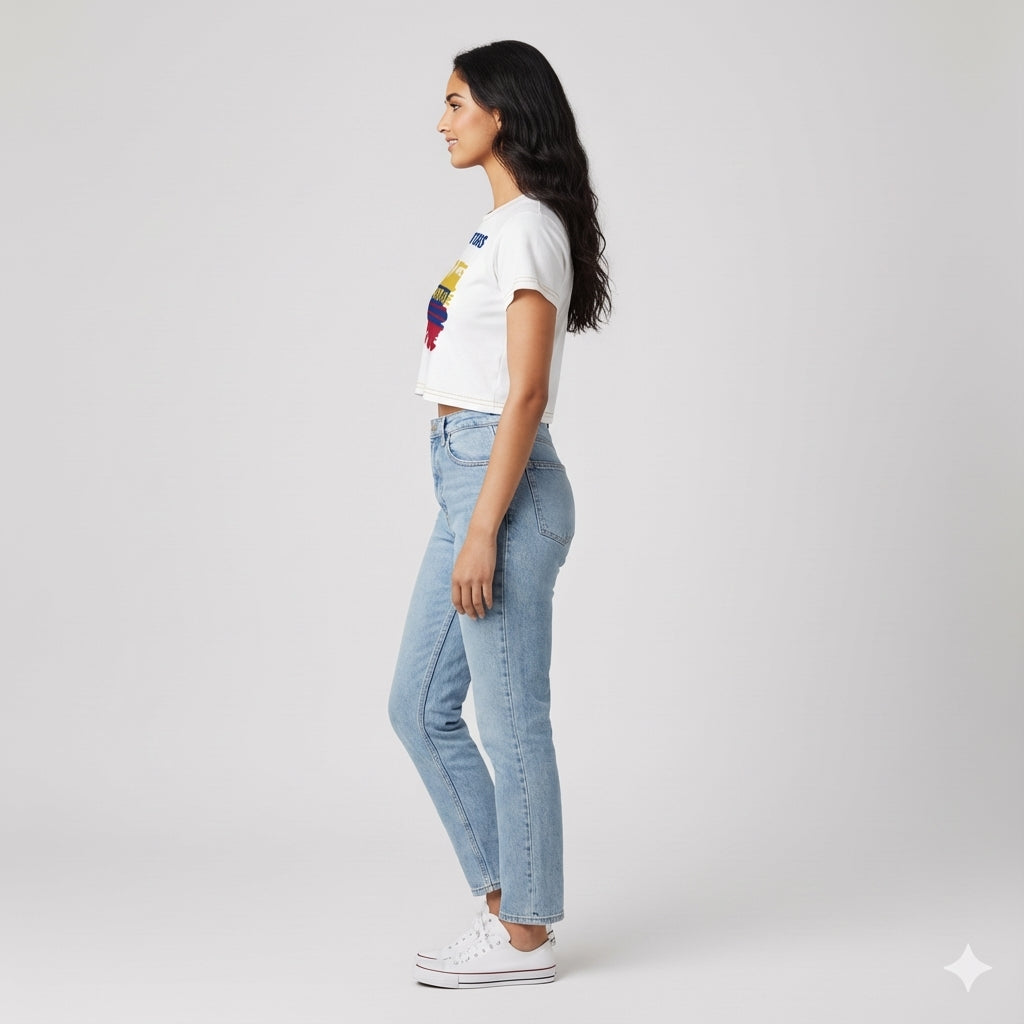 Cropped T-shirt Regular Fit – Venezuela Libre Edition