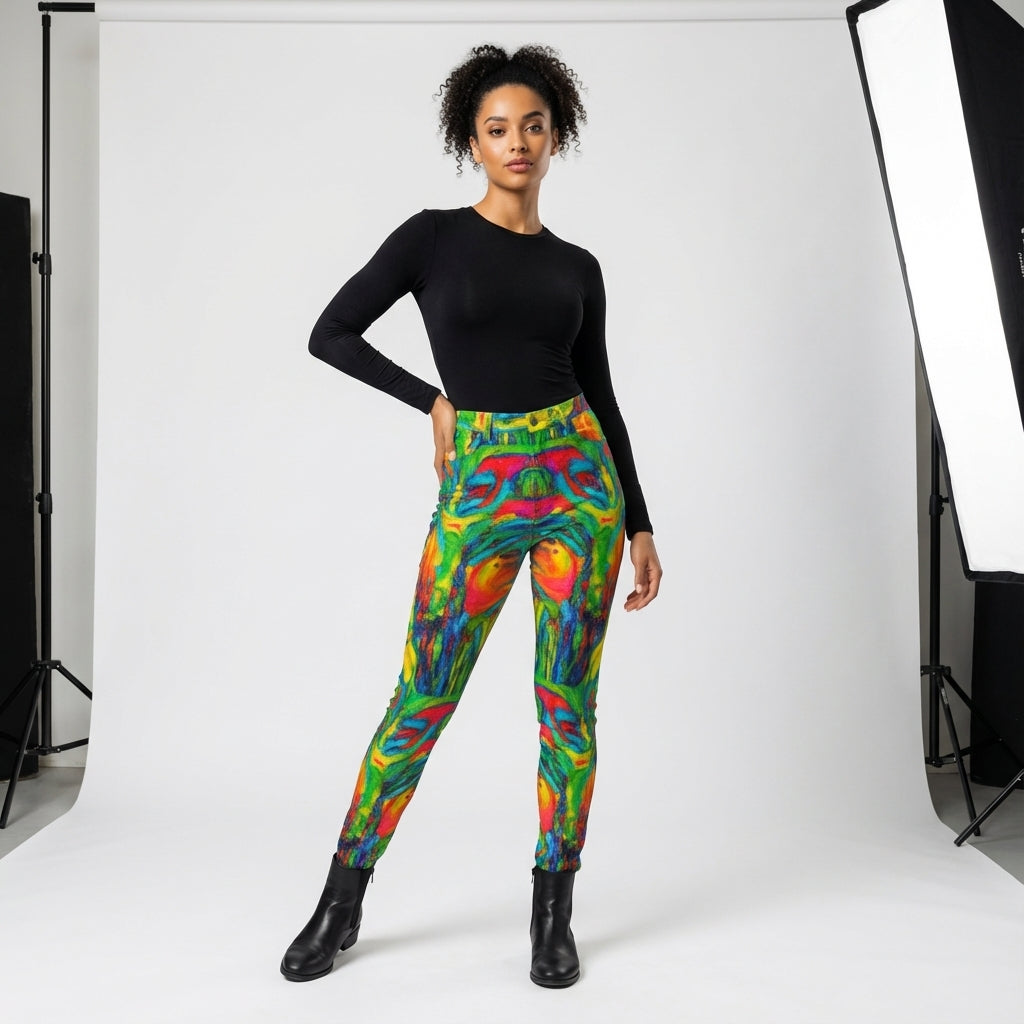 Skinny Jeans Green Jungle