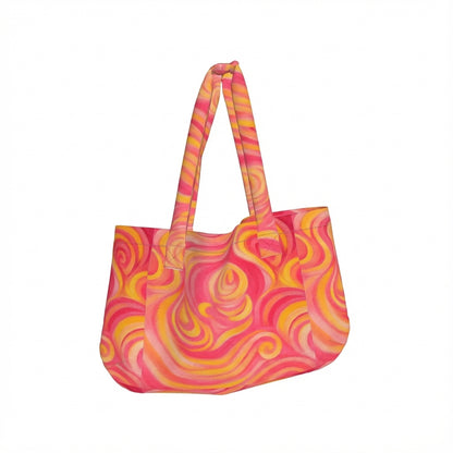 Large Tote Bag Sunset Swirls