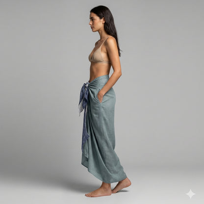 Maxi Sarong in Lightweight Linen Plain Weave