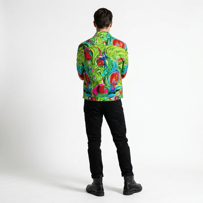 Demin Jacket Pink Water Lilies Jean Jacket