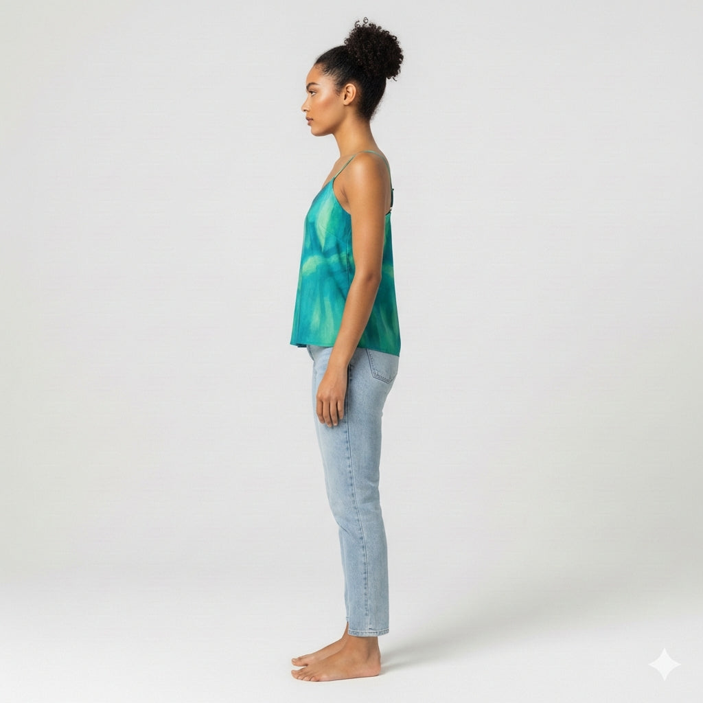 Camisole Turquoise Watercolors