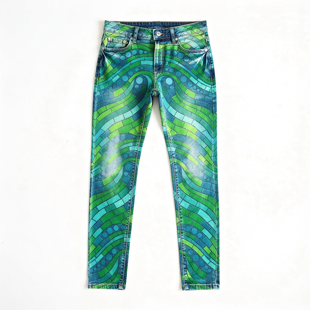 Skinny Jeans Mosaic 1 – Slim Jeans in Heavyweight Stretch Cotton Denim