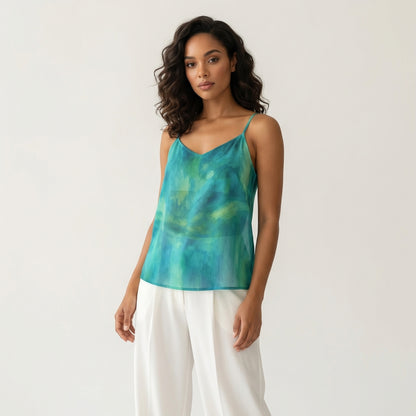 Camisole Turquoise Watercolors