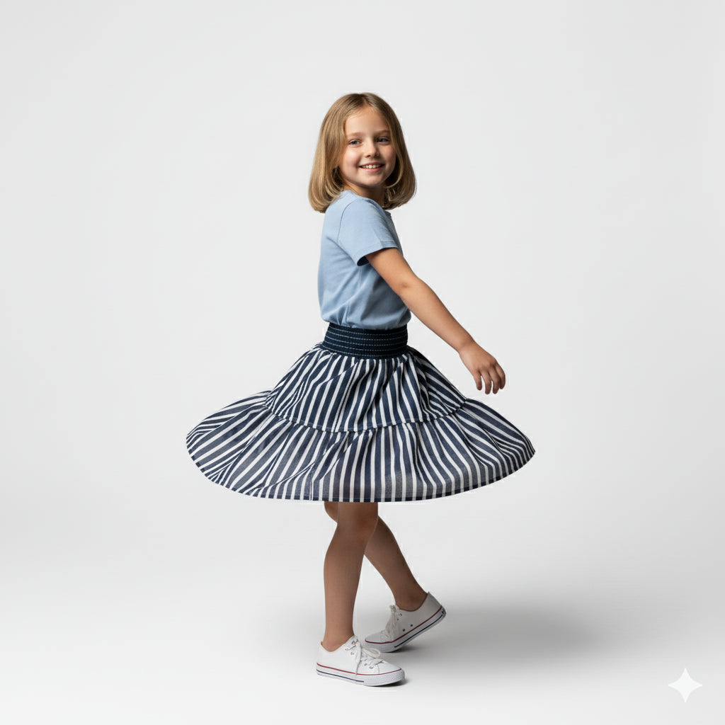 Smocked Ruffle Skirt 