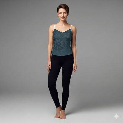 Teal Rose Window Camisole