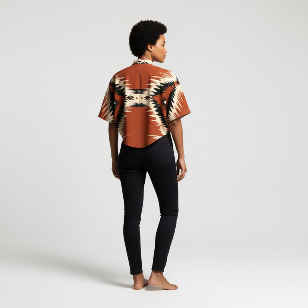 Kai Cropped Kimono Sleeve Blouse