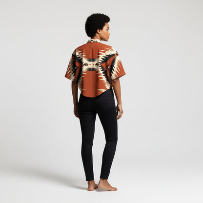 Kai Cropped Kimono Sleeve Blouse