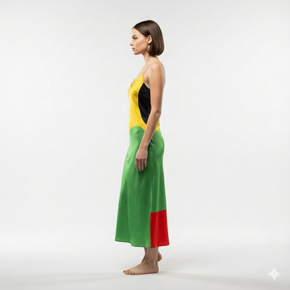 B Dress Lightweight Stretch Silk Satin Slip Dress