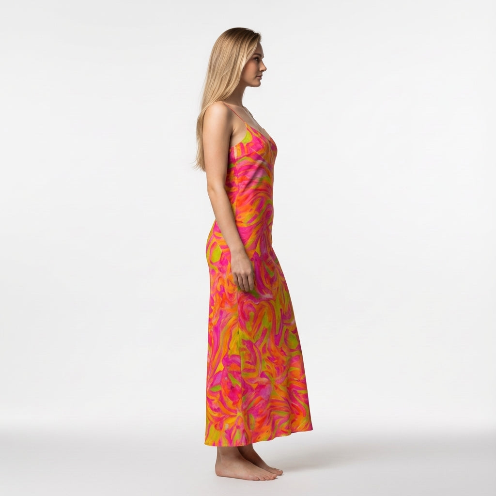 Bias Slip Dress Pink Noodles