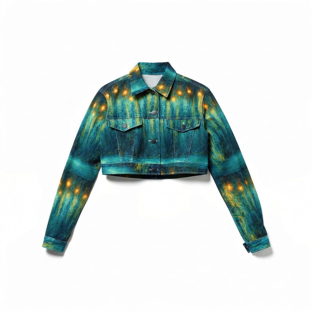 Cropped Jean Cotton Jacket Romantic Candlelight