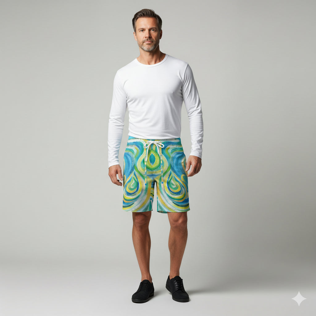 Board Shorts (7" Inseam) – Cotton Poplin Sea Swirls