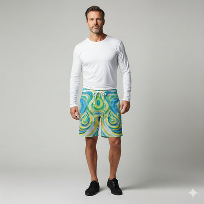 Board Shorts (7" Inseam) – Cotton Poplin Sea Swirls