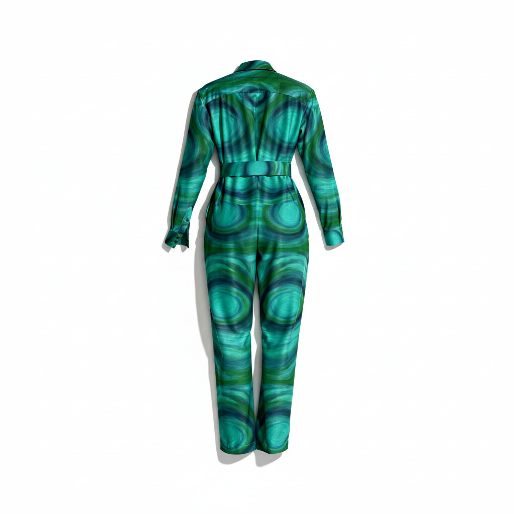 Lightweight Button Front Jumpsuit Indigo Child