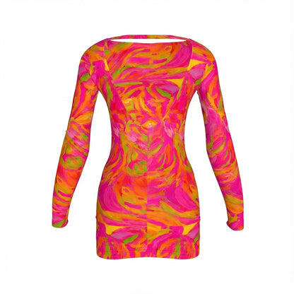 Pink Noodles Mini Dress