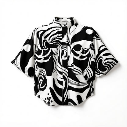 Kiyara Cropped Kimono Sleeve Blouse