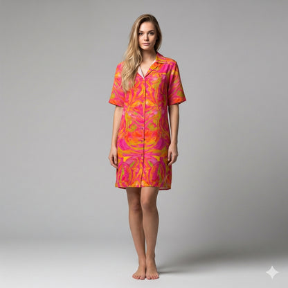 Camp Collar Dress Pink Noodles