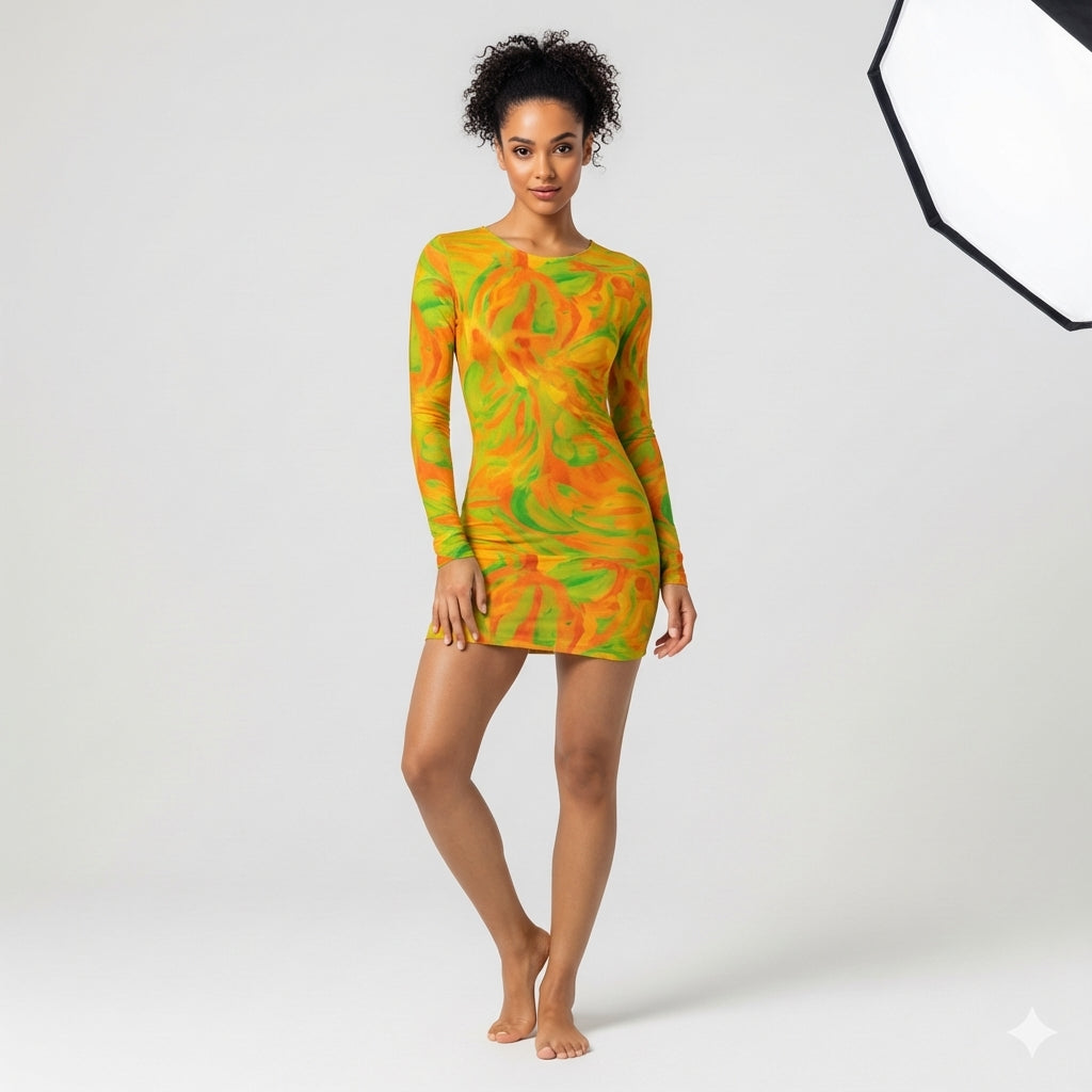 Fruity Noodles Mini Dress