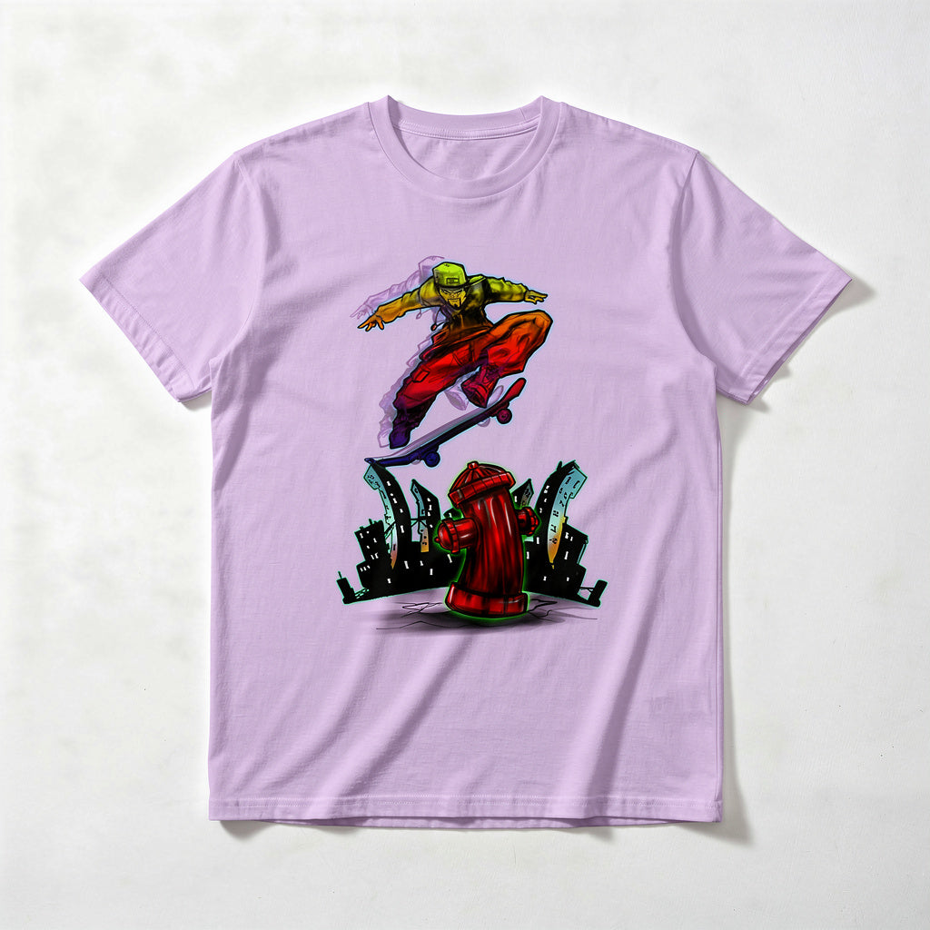 Skater Unisex T-Shirt in Light Weight Cotton