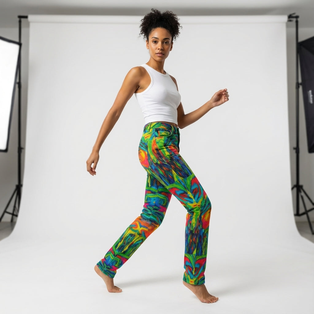 Skinny Jeans Green Jungle