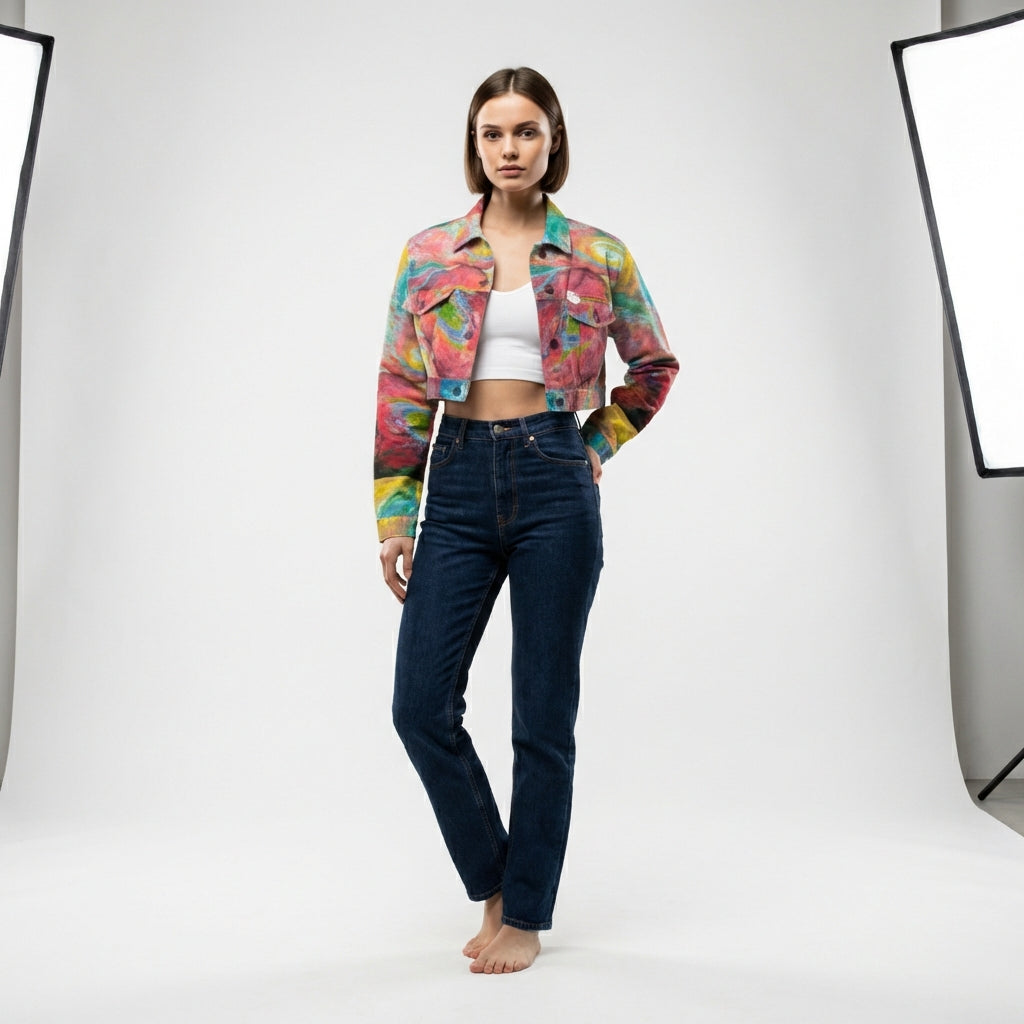 Cropped Jean Cotton Jacket Multiverse