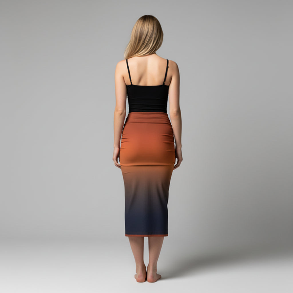 Odyssey Ombre Bodycon Midi Skirt