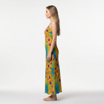 Bias Slip Dress Feather Bouquet
