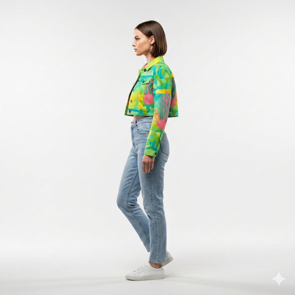 Cropped Jean Cotton Jacket Sunny Beach