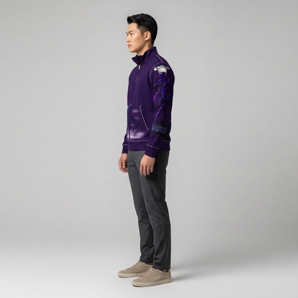 Tailored Quarter-Zip Sweatshirt – Midnight Hunter