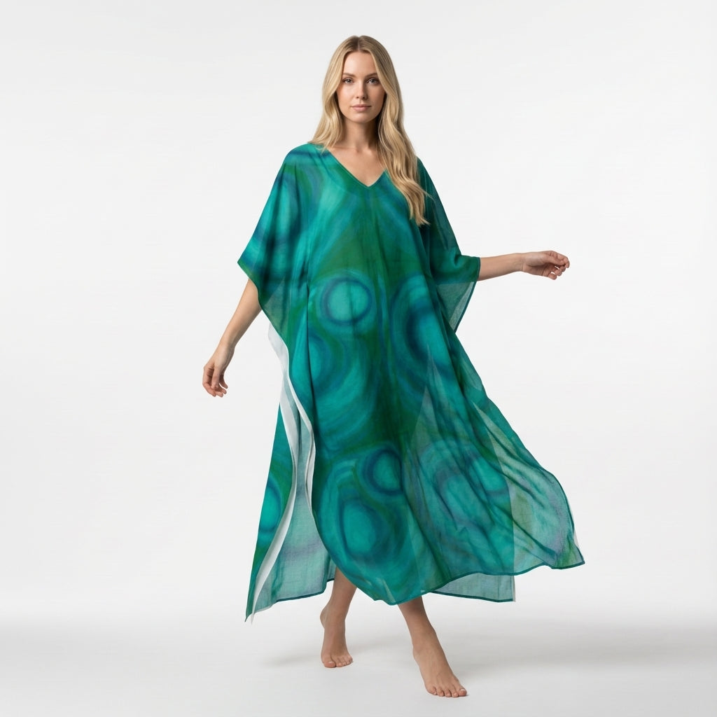 Caftan Indigo Child - Lightweight Organic Cotton Voile