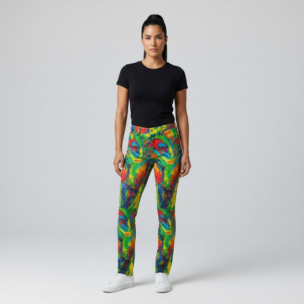 Skinny Jeans Green Jungle