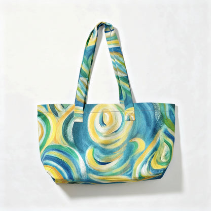 Large Tote Bag Sea Swirls