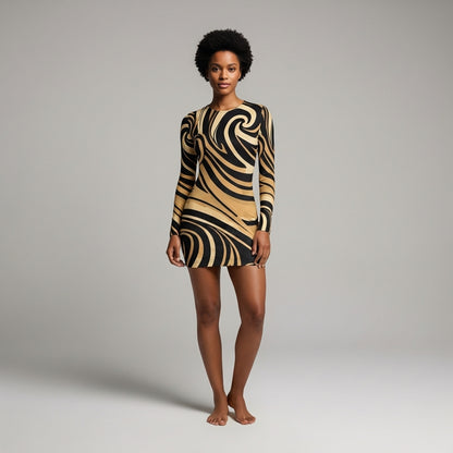 Solei Sccop Back Bodycon Dress (Baz'l Couture)