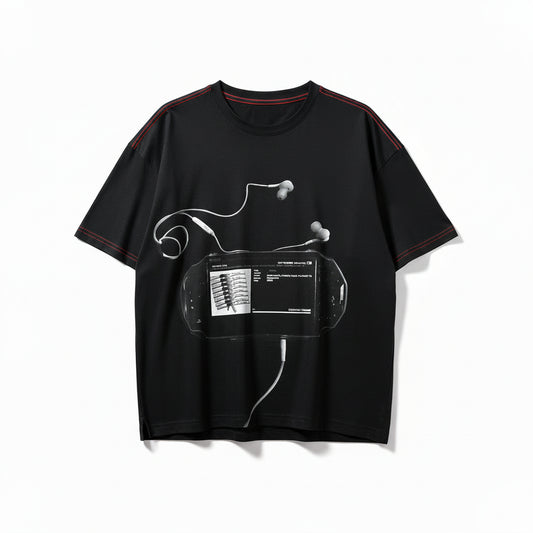 PSI Oversized Baggy Fit T-shirt in Lightweight Stretch Cotton Fashion Jersey