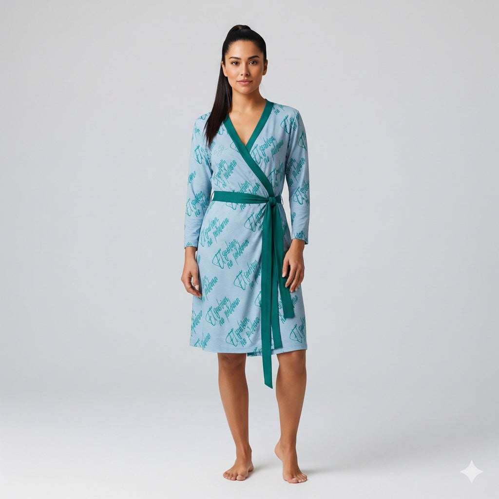 Traditional Jersey Wrap Dress - Lightweight Organic Cotton