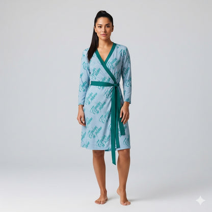 Traditional Jersey Wrap Dress - Lightweight Organic Cotton