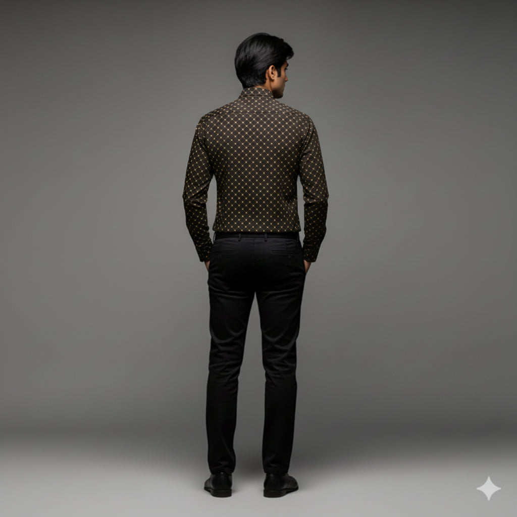 Dress Shirt with Franklin Spread Collar in Soft-Structured Linen