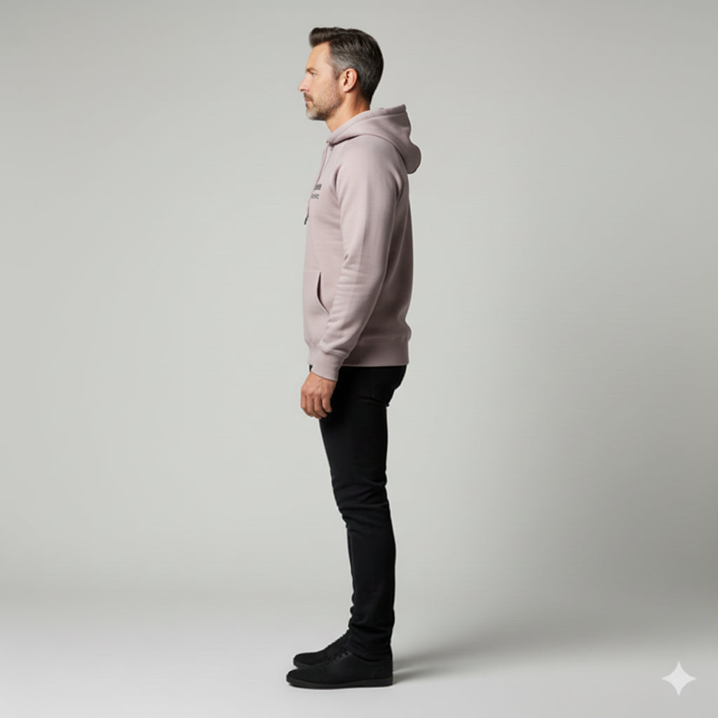 Half Raglan Sweatshirt Hoodie in Fleece Back Stretch Organic Terry