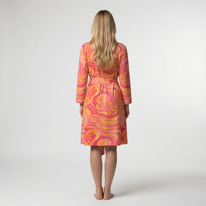 Wrap Dress Sunset Swirls