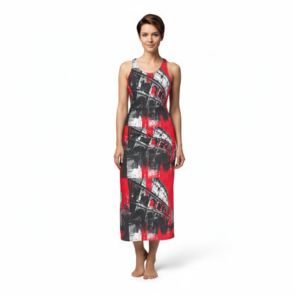 Abstract Colosseum Design Tank Dress