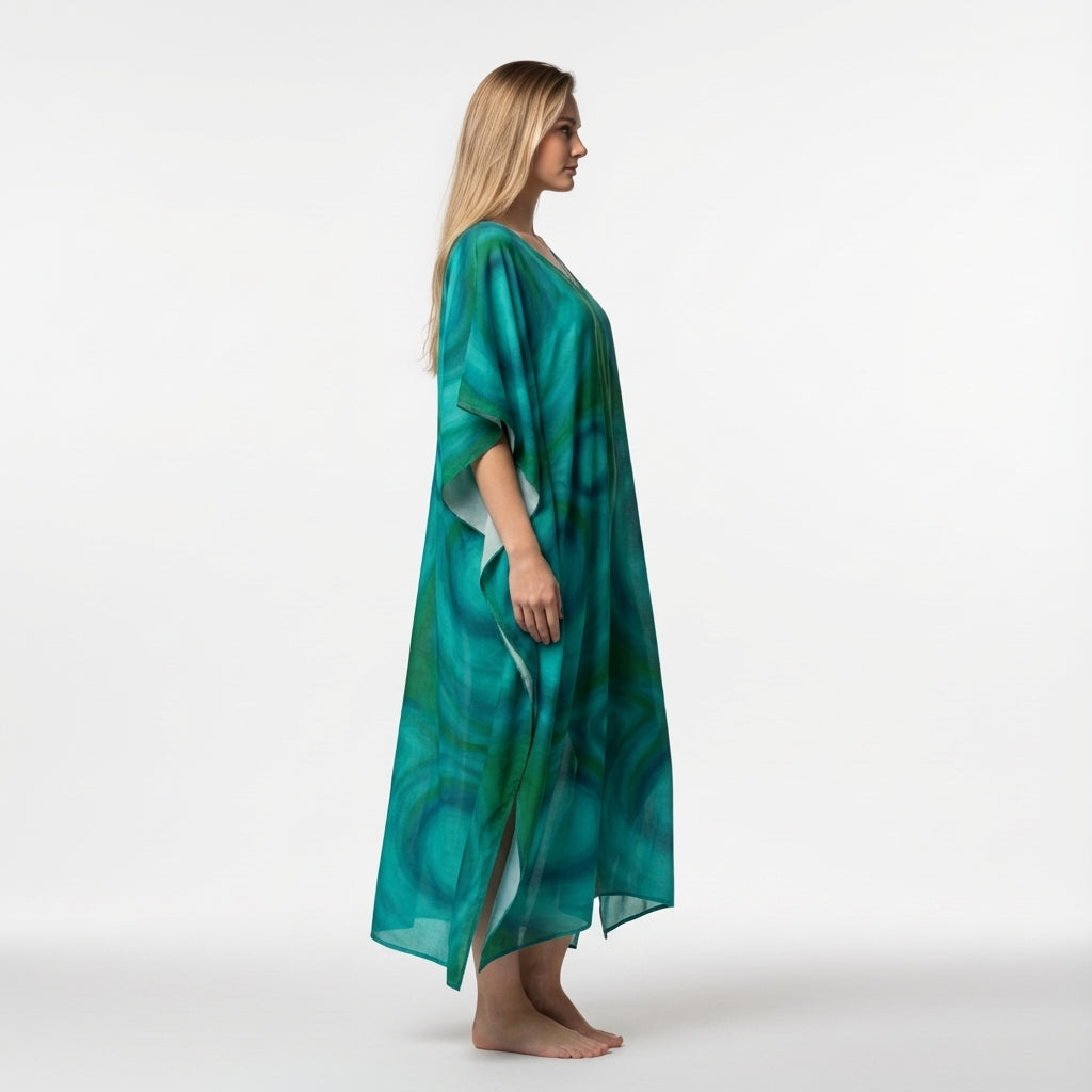 Caftan Indigo Child - Lightweight Organic Cotton Voile