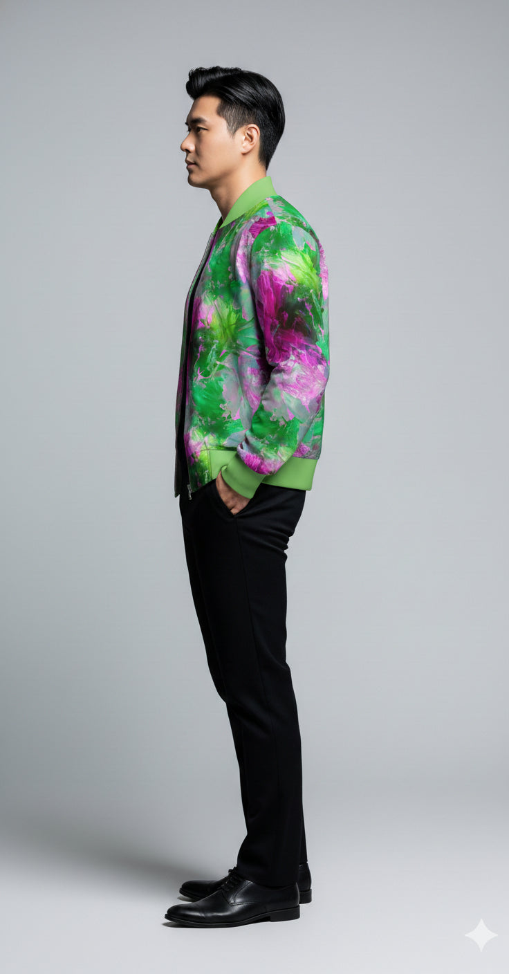 Alejandro Jacket – Zip Up Bomber in Midweight Tencel Dobby