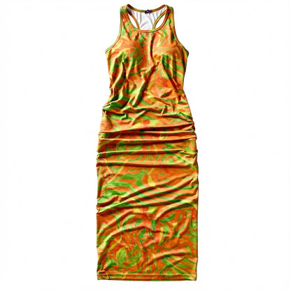 Racerback Shirred Tank Dress Fruit Noodles 