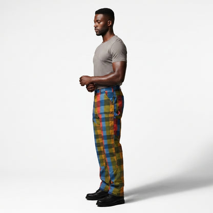 Classic Gingham Unisex Carpenter Pants