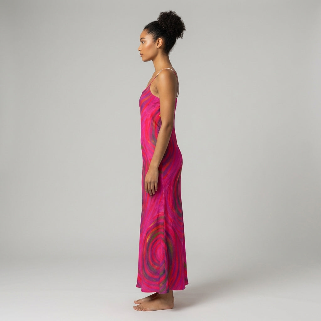 Bias Slip Dress Hot Pink Dream