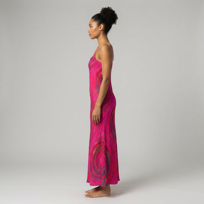 Bias Slip Dress Hot Pink Dream