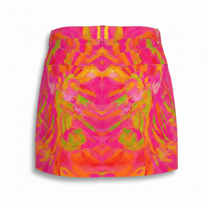 Denim Mini Skirt Pink Noodles