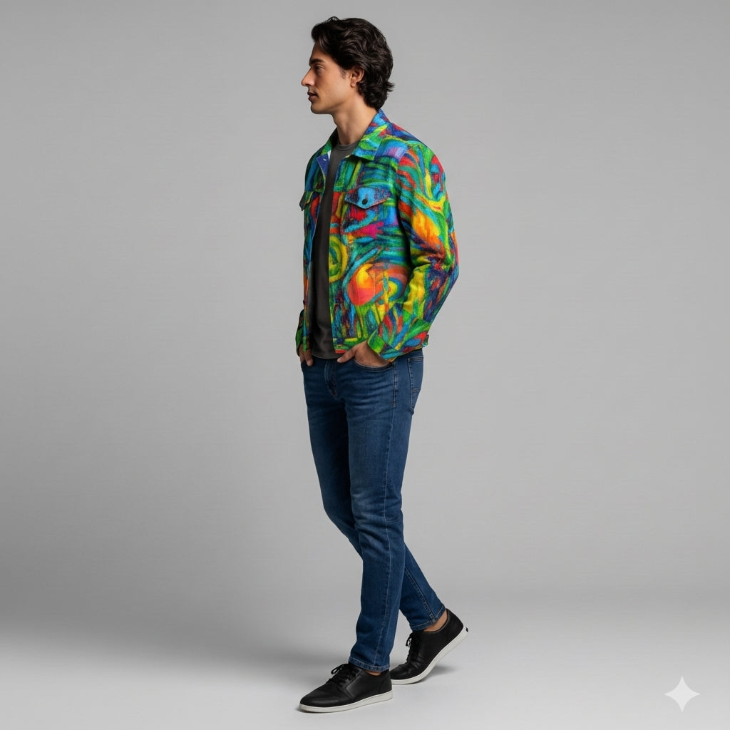 Jean Jacket Green Jungle