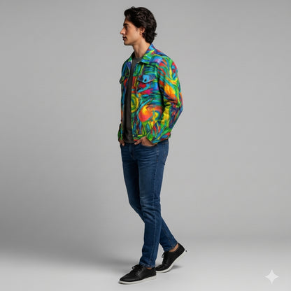 Jean Jacket Green Jungle